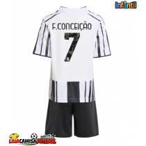 Camisa de Futebol Juventus Francisco Conceicao #7 Equipamento Principal Infantil 2025-26 Manga Curta (+ Calças curtas)